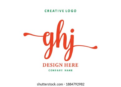 El logotipo de la inscripción en las letras de GHJ es sencillo, fácil de entender y autorizado