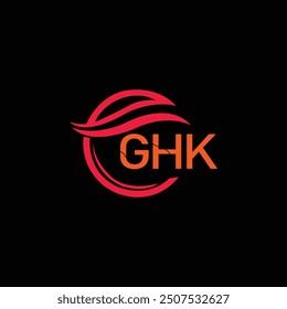 ILUSTRACIÓN VECTORIAL de Plantilla de diseño de logotipo inicial de letra GHK