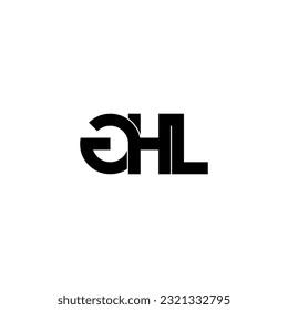 ghl initial letter monogram logo design