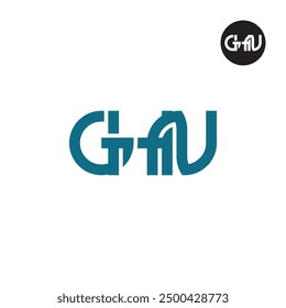 Diseño de monograma de letra de logotipo GHN
