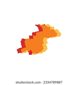 Ghor Map - World Map International vector template. Afghanistan region silhouette vector illustration