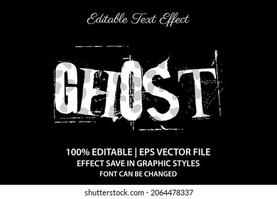 ghost 3d editable text effect