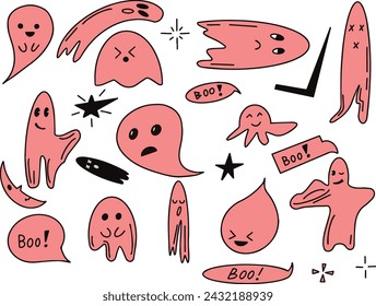 Ghost Abstract Element Shapes Graphic 