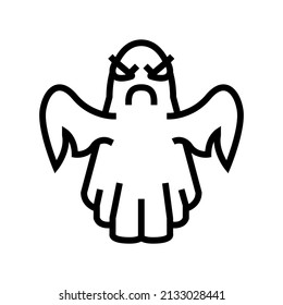 ghost in amusement park line icon vector. ghost in amusement park sign. isolated contour symbol black illustration