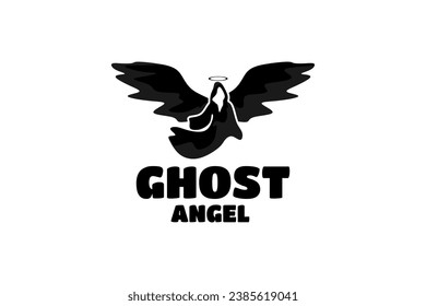 ghost angel logo design. mysterious theme