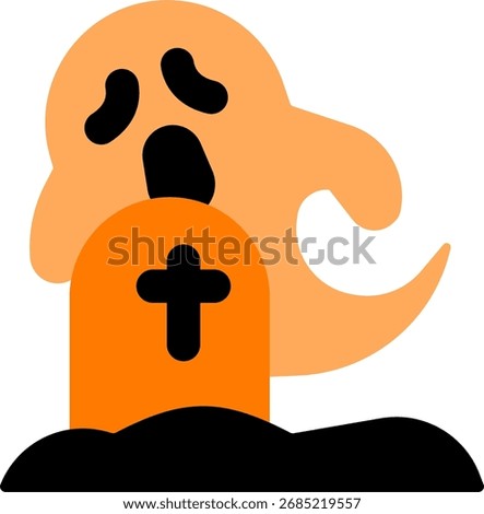 ghost appear minimalist design flat style