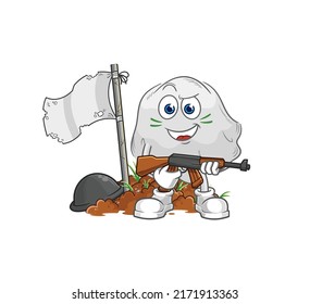 the ghost army character. cartoon mascot vector