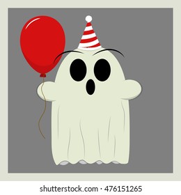 ghost with balloon