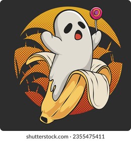 Ghost-Banane-Vektorgrafik-Design