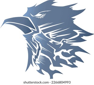 ghost bird logo with blue color for esport team
