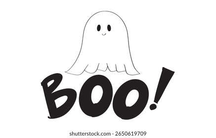 Ghost boo happy halloween dy 31st october month spooky horror autumn season ghost boo character cartoon costume scarey fear trick or treat happy halloween monster ghost boo halloween party event fear