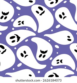 ghost boo seamless pattern illustration art