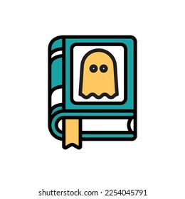 Ilustración del vector del icono del libro fantasma