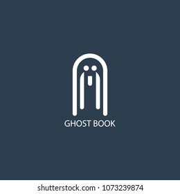 ghost book logo template for education
