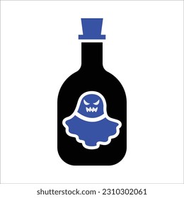 Ghost Bottle Icon , Vector Graphics