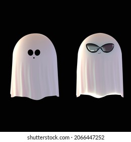Ghost Buddies for Halloween. These are two ghosts, totally vector.
