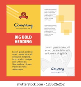 Ghost cap  Company Brochure Title Page Design. Company profile, annual report, presentations, leaflet Vector Background