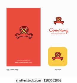 Ghost cap Company Logo App Icon and Splash Page Design. Creative Business App Design Elements