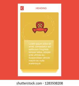 Ghost cap  mobile vertical banner design design. Vector