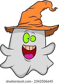 Ghost cartoon character vector illustration