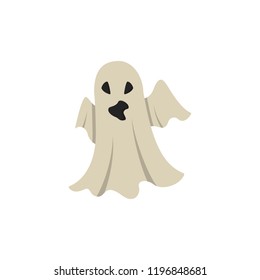 Ghost Cartoon Halloween Character.