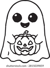 ghost cartoon Halloween theme