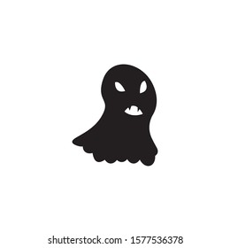 Ghost cartoon icon and symbol logo template