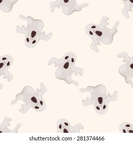 ghost , cartoon seamless pattern background