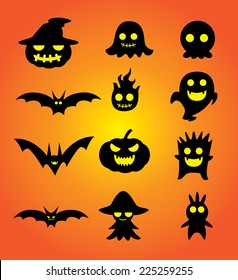Ghost cartoon set for Halloween design pattern and other job