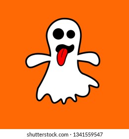ghost cartoon vector for halloween and horror set