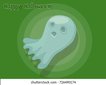 Ghost cartoon vector halloween on background.Vector illustration.