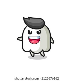 ghost cartoon with very excited pose , cute style design for t shirt, sticker, logo element