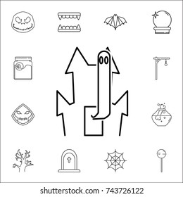 GHOST CASTLE ICON. Set of Halloween icons