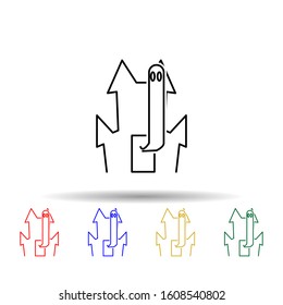 ghost castle multi color style icon. simple thin line, outline vector of halloween icons for ui and ux, website or mobile application