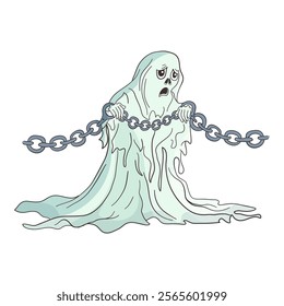 Ghost Chain Enhanced Vector full Character in White Background.