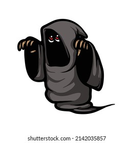 Ghost character cartoon vector illustration