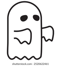 personagem fantasma bonito para smistion ou halloween 