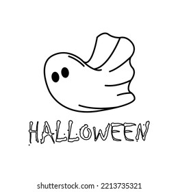 ghost character design to enliven happy halloween