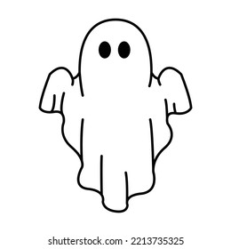 ghost character design to enliven happy halloween