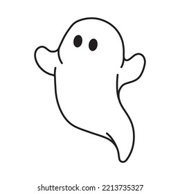 ghost character design to enliven happy halloween