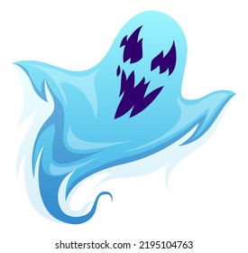 Ghost Character Halloween Scary Ghostly Monster Stock Vector (Royalty ...