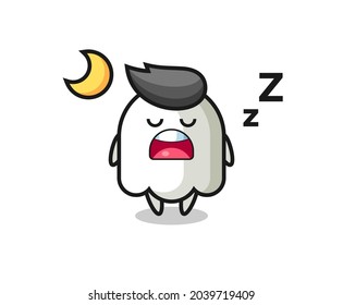 ghost character illustration sleeping at night , cute style design for t shirt, sticker, logo element