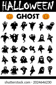 
Ghost character on Halloween. Ghost vector.