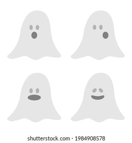 Conjunto de caracteres fantasma aislado en blanco