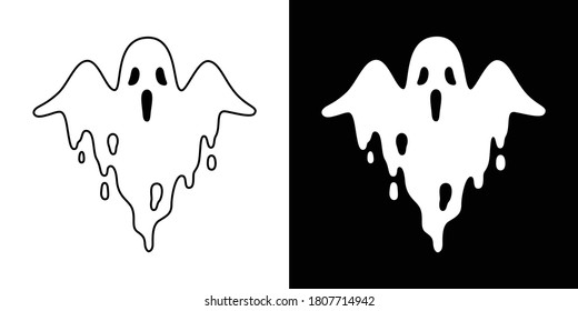 ghost character spooky halloween illustration cartoon doodle