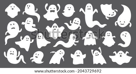 Ghost character vector art for halloween