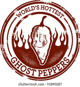 Ghost Chili Pepper Stamp