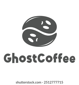 ghost coffee cafe minimalist logo design