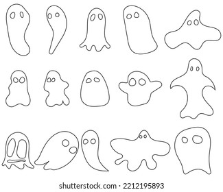 ghost collection hand drawn set