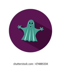 Ghost color flat icon
